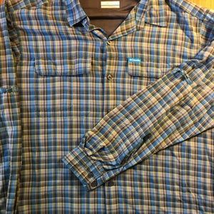 Columbia Omni-Wick long sleeve plaid shirt